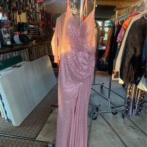Elegant Pink Sequin Dress